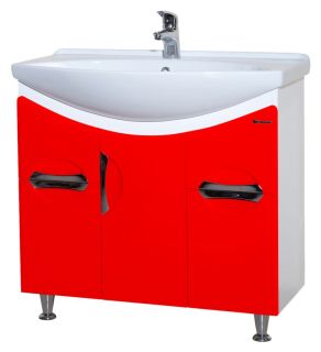 Тумба под раковину Bellezza Лагуна 85см красный 00000001397